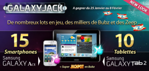 Aperçu du jeu et des cadeaux dans Galaxy Jack