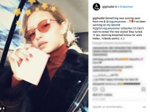 Gigi Hadid et Vogue Eyewear, seconde collection de lunettes de la mannequin