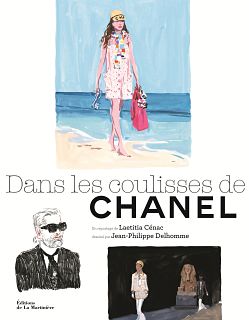 Livre sur Chanel, la maison francaise et son directeur artistique Karl Lagerfeld dans un ouvrage de Laetitia Cenac