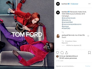 Tom Ford: Anok Yai, le mannequin americain incarne une campagne publicitaire de la marque de pret a porter