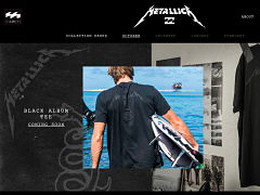 Billabong x Metallica, collection mode basee sur les albums du groupe de metal 