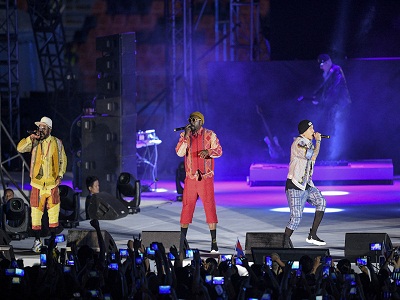 The Black Eyed Peas est attendu au Solidays, à l’hippodrome Paris-Longchamp © TED ALJIBE / AFP