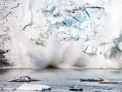 Banquise de l Arctique, fonte de la calotte glaciaire de Groenland