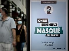 Covid 19, port du masque obligatoire dans lieux publics clos au risque d une amende 
