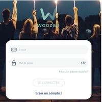 Interface d’inscription de Woozgo